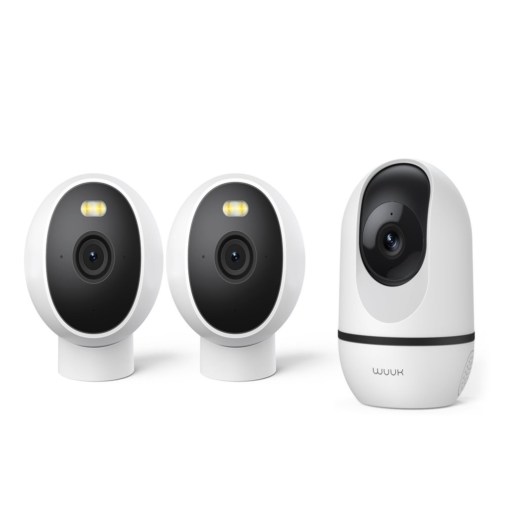 WUUK Magnetic Security Camera and Pan Tilt Camera Bundle