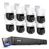 ANNKE 3K PoE Security Camera System, 5-in-1 16CH 12MP NVR, 8X 3K 340Pan 110Tilt PoE Cams with PT Auto-Tracking, 2-Way Audio, Color Night Vision, 2.8mm Lens for Home Surveillance (4TB HDD Included) view 1