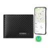 SMART CC Men Wallet with Tracker Work with Apple Findy(iOS only), Wallet Tracker with Bifold Minimalist Thin Wallet 6 Card &1 ID Windows & Cash Slot (Wallet Carbon Black) view 1