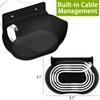 [2 Pack] Wall Mount for Google Nest Audio, Google Nest Speaker Mount Desktop Stand- Wall Mount Stand Holder for Google Nest Voice Assistant- Elegant Black view 2
