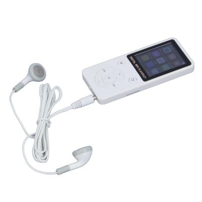 32GB MP3 Player, 1.8 inch Screen Bluetooth Music Player with Speaker,Video, FM, E Book, Photo Viewer, Headphones, HiFi MP4 Player Supports Expanded Up to 128GB (White)