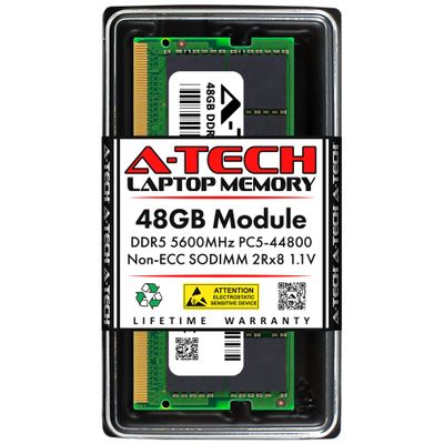 A-Tech 48GB RAM Replacement for Hynix HMCGY8MGBSB | DDR5 5600MHz PC5-44800 SODIMM 2Rx8 1.1V 262-Pin Laptop Memory Module (HMCGY8MGBSB-ATC)