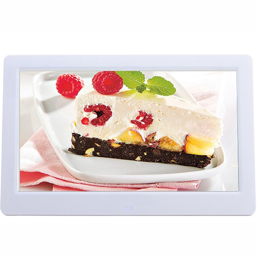 10.1-inch Digital Photo Frame, Loop Playback of Video and Pictures, Music Playback, Suitable for Home and Business Use(White)