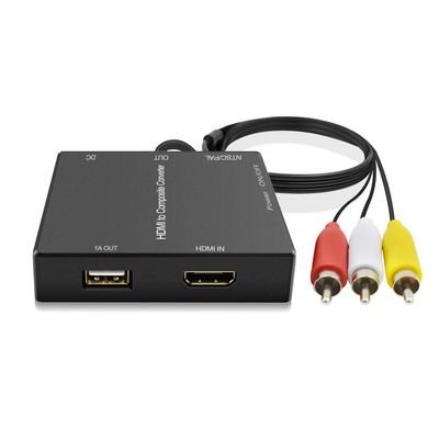 Dingsun 55Pack HDMI to RCA Converter, HDMI to Composite Converter Adapter Compatible for Old TV, Fire Stick, Roku, DVD Players, Xbox, PS3/PS4/PS5