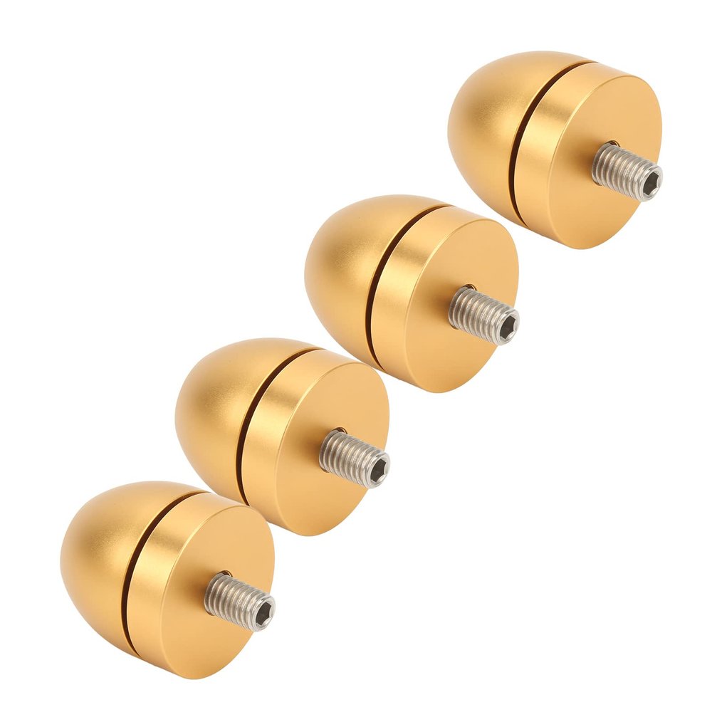 Audio Equipment Accessories Pads Aluminum Alloy Speaker Isolation Stand Feet Easy to Install for Cd DVD Players Audio Shock Absorption (Zerodisbad61sp37g-11)