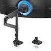 ARES WING Single Monitor Arm Desk Mount for 17-49 Inch Ultrawide Monitors, Heavy Duty Single Monitor Arm Holds 44 lbs, Full Motion Gas Spring Vertical Desk Mount, 75/100 VESA Mount, Black view 1