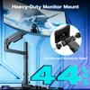 ARES WING Single Monitor Arm Desk Mount for 17-49 Inch Ultrawide Monitors, Heavy Duty Single Monitor Arm Holds 44 lbs, Full Motion Gas Spring Vertical Desk Mount, 75/100 VESA Mount, Black view 3