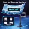 ARES WING Single Monitor Arm Desk Mount for 17-49 Inch Ultrawide Monitors, Heavy Duty Single Monitor Arm Holds 44 lbs, Full Motion Gas Spring Vertical Desk Mount, 75/100 VESA Mount, Black view 4