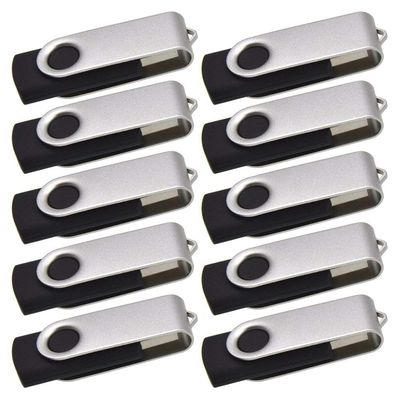 Wholesale/Lot/Bulk - 5,10 Pack Black Metal USB Flash Drives 2.0 Memory Stick Storage Data Thumb Pen Fold U Disk (5 Pack - 8GB)