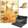Keyboard Case for Samsung Galaxy Tab A9 Plus/A9+ 5G 11 Inch 2023, Galaxy Tab A9 Plus Case with Keyboard, with S Pen Holder Galaxy Tab A9+ 11" (SM-X210/X216/X218) Keyboard Case, Orange Cat view 1