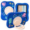 AKNICI Case for VOLENTEX K7Pro/WXUNJA K07W/TOPELOTEK kids707/PRITOM K7/Relndoo T88/ATMPC 7 Inch/Fivahiva 7 Inch/Semeakoko 7 Inch/TUOHAITIME 7 Inch, 360 Rotating Adjustable Kickstand/Handle, Dark Blue view 1