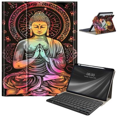 Keyboard Case for Samsung Galaxy Tab A9 Plus/A9+ 5G 11 Inch 2023, Galaxy Tab A9 Plus Case with Keyboard, with S Pen Holder Galaxy Tab A9+ 11" (SM-X210/X216/X218) Keyboard Case, Buddha