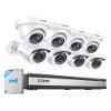 ZOSI Full 1080p 16 Channel Home Security Camera System with AI Human Vehicle Detect, 8 x 1080p Weatherproof CCTV Bullet Dome Camera Outdoor, H.265+ 16CH DVR with 2TB HDD, Night Vision, Alert Push view 1