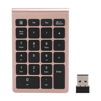 Mtlavishness Rf304 22 Keys Numeric Keypad USB 2. 4G Keyboard with Receiversilver (Rose Gold)