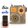 Raddy RF320 APP Control Shortwave Radio, AIR/FM/AM/VHF/SW/WB Receiver, Portable Radio Rechargeable w/ 9.85 Ft Wire Antenna (Yellow) view 1
