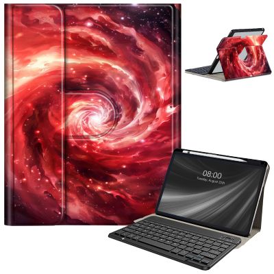 Keyboard Case for Samsung Galaxy Tab A9 Plus/A9+ 5G 11 Inch 2023, Galaxy Tab A9 Plus Case with Keyboard, with S Pen Holder Galaxy Tab A9+ 11" (SM-X210/X216/X218) Keyboard Case, Red Galaxy