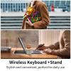 Keyboard Case for Samsung Galaxy Tab A9 Plus/A9+ 5G 11 Inch 2023, Galaxy Tab A9 Plus Case with Keyboard, with S Pen Holder Galaxy Tab A9+ 11" (SM-X210/X216/X218) Keyboard Case, Glass Wildflower view 3