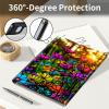 Keyboard Case for Samsung Galaxy Tab A9 Plus/A9+ 5G 11 Inch 2023, Galaxy Tab A9 Plus Case with Keyboard, with S Pen Holder Galaxy Tab A9+ 11" (SM-X210/X216/X218) Keyboard Case, Glass Wildflower view 4