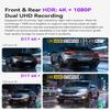 KooBaCar 4K/2.5K Dash Cam Front and Rear, Dual Dash Camera for Cars, Included 64GB Card, Built-in Wi-Fi GPS,Car Camera with 3.20" IPS Screen,UHD Night Vision, Loop Recording, WDR, 24H Parking Monitor view 3