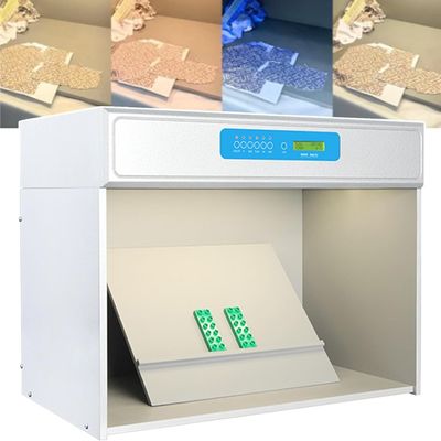 LPLYAA Color Matching Light Box for Dyeing,Color Evaluation Cabinet with 45 Viewing Table &7 Light Sources,LED Light Box Color Assessment Box for Leather/Hardware/Fabric Color Matching