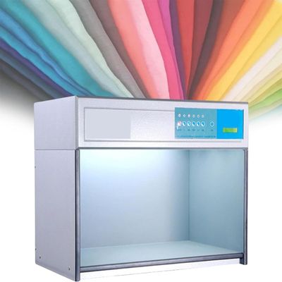 LPLYAA Color Matching Box with 6 Light Sources, Customizable Color Assessment Box for Fabrics Textile Clothing Color