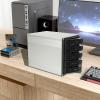 CDZHLTG 5 Bay 3 x 5.25 Drive Bays Hard Disk Enclosure HDD Hot Swap Cage Mobile Rack for 5 x SATA 3.5 HDD, 5 x SATA 2.5 HDD, SAS HDD view 3