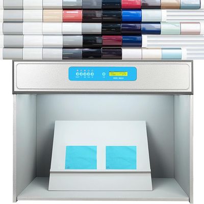 Color Assessment Cabinet-LED Light Box Color Matching Cabinet for Accurate Color Matching & Evaluation of Printed Materials, Color Evaluation Box with 7 LED Light Sources&45 Viewing Table