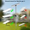 Starlink Gen 3 Pole Mount Kit  Heavy Duty 4.6ft Adjustable Ground Stand with 3-Prong Stabilizer  Stainless Steel Starlink Mount for High Winds  360 Rotating Satellite Dish Holder & Pipe Adapter view 2