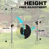 Starlink Gen 3 Pole Mount Kit  Heavy Duty 4.6ft Adjustable Ground Stand with 3-Prong Stabilizer  Stainless Steel Starlink Mount for High Winds  360 Rotating Satellite Dish Holder & Pipe Adapter view 4