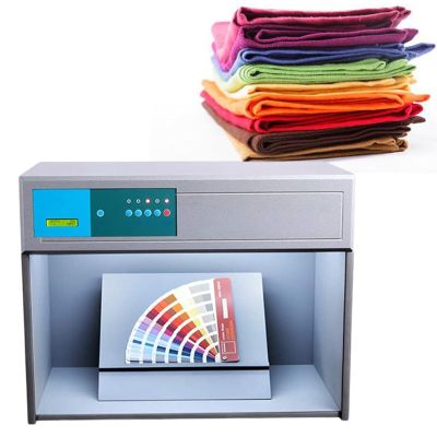 Color Assessment Box, LED Light Box Color Matching Cabinet with six Light Sources for Lab Color Matching Light Box, for Printed Textile Hardware Leather Plastic Fabric