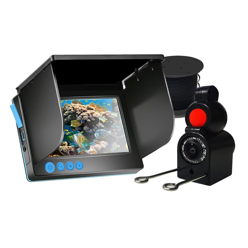 GMBAYUE Underwater Fishing Camera, Portable Video Fish Finder, 5inch High Definition, 2000TVL Camera, 8000mah Li-Battery, IP68 Water Resistant for Ice, Lake and Boat Fishing(50m(164ft))