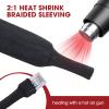 BuyUneed Heat Shrink Braided Sleeving, 2:1 Ratio Shrinkable Fabric Tubing Sleeve Abrasion Protection Cable Wire Sheath (3/8"-25ft) view 4