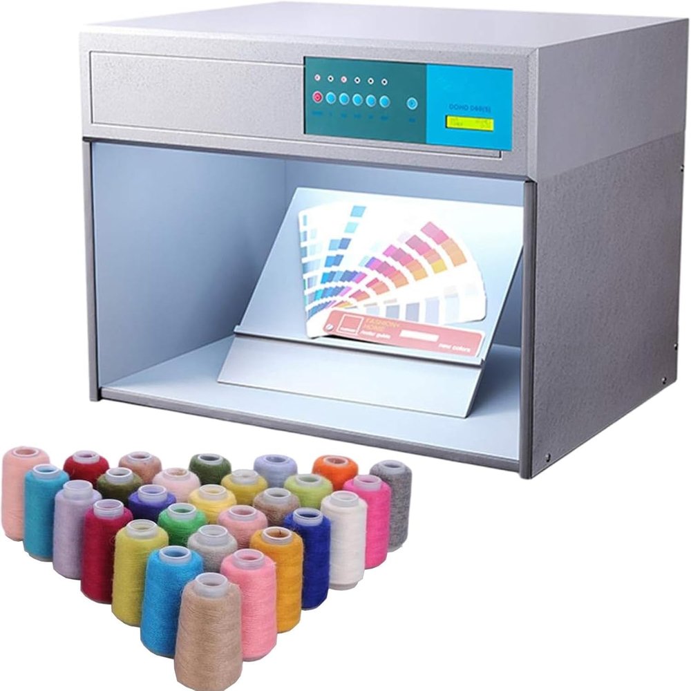 LPLYAA Color Matching Cabinet, Color Assessment Box, 6 Light Source Color Matching Boxes, D65 /TL84 /F/UV/CWF/ TL83 for Printing Textile Hardware, Leather, Plastic Fabrics