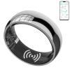 Women's/Men's Activity and Fitness Tracking Ring with Calorie/Heart Rate/Blood Oxygen/Sleep Monitoring Functions Compatible with Android and iOS(Silver,10#) view 1