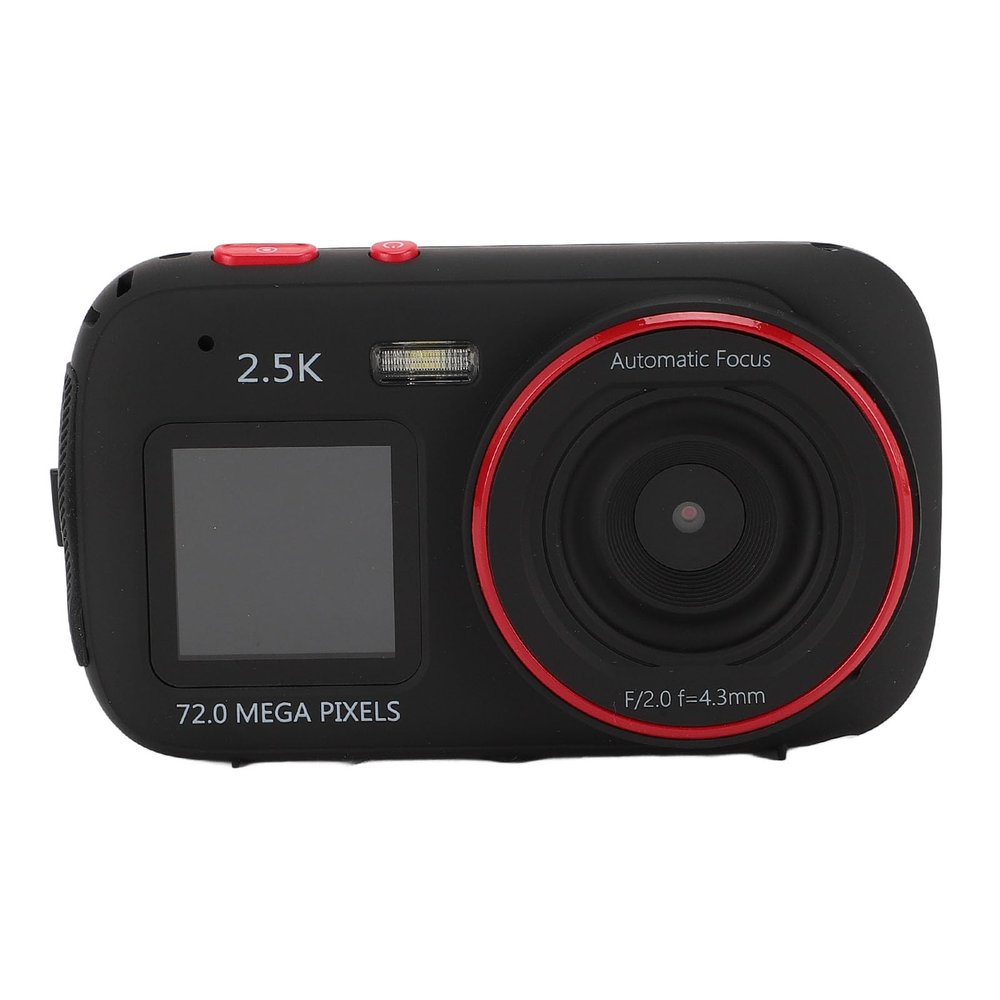 Wisoqu 1520P Digital Camera, 72MP Autofocus Kids Camera Selfie with Front and Rear Screen, 16X Digital Zoom, Compact Travel Vlogging Video Camera Gift for Kid Teen Beginner (Black)