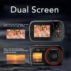 Wisoqu 1520P Digital Camera, 72MP Autofocus Kids Camera Selfie with Front and Rear Screen, 16X Digital Zoom, Compact Travel Vlogging Video Camera Gift for Kid Teen Beginner (Black) view 2