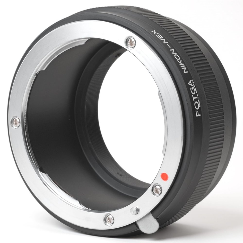 AI Lens Adapter Ring, Manual Focus NEX Camera, Aluminum Alloy, Black