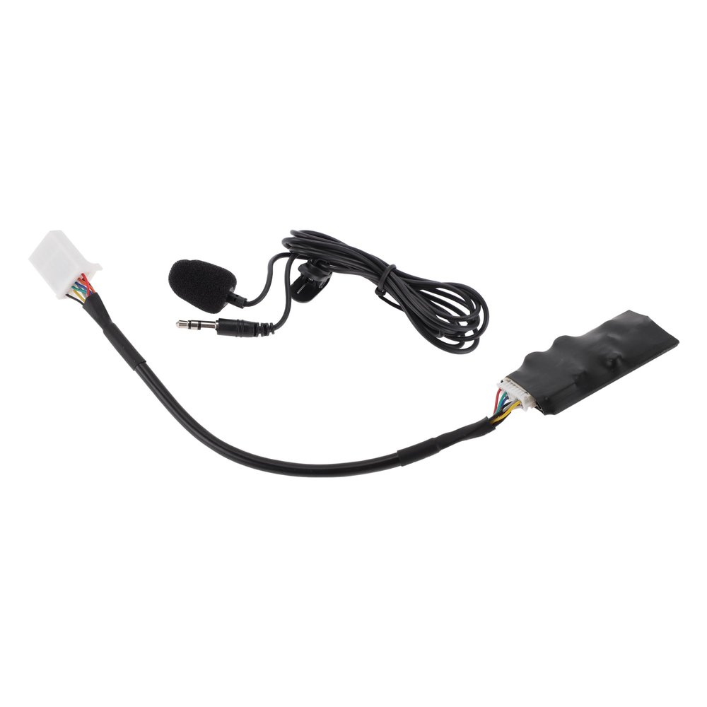 Hihaha Stereo Radio Harness with Microphone Handsfree for Lexus for Toyota RCD-200/300/500 CD Bluetooth AUX Adapter Music Cable Convenient 20cm 1 Set Black