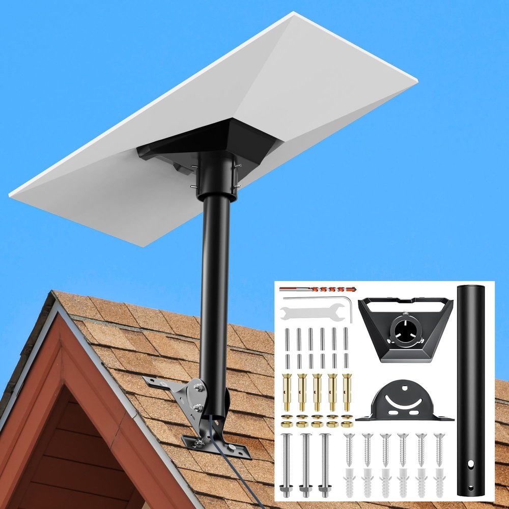 Starlink Gen 3 Mount Heavy Duty Pivot Roof Mount Kit Compatible with Gen3 / V3 Starlink Standard DishAdjustable 360 , Includes Pipe Adapter