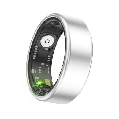 Smart Ring with Heart Rate/Sleep/Blood Oxygen Monitoring Ip68 Waterproof Compatible with Android and iOS(Silver,9#)