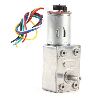 Gear Reduction Box Dc 12V Geared Motor High Worm Gear Reducerwith Encoder Srong Self Locking (30RPM)