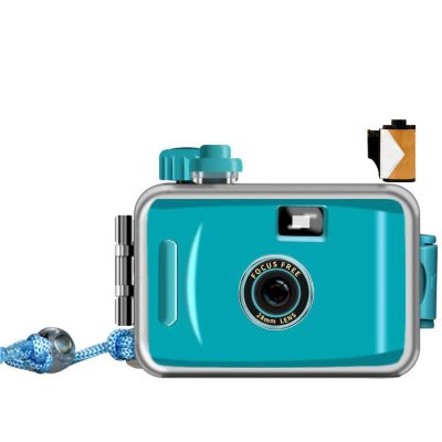 Reusable Film Camera 35mm Reloadable Waterproof Film Camera, One time Imaging, Waterproof Retro Style, Focus Free, Light Weight, Easy to Use (with Film, C)