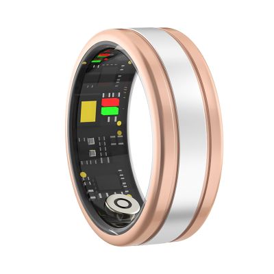 Smart Ring Wearable Fitness Sleep Tracker, Heart Rate and Blood Oxygen Monitor Compatible with iOS and Android No App Subscription Required(Metallic,11#)