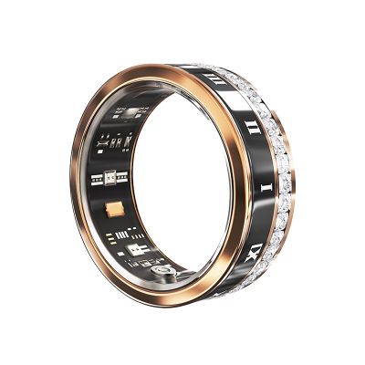 Smart Ring Health Tracker Ring Health Tracking Smart Ring with Charging Compartment No App Subscription Required(Gold,9#)