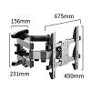 Full Motion TV Wall Mount for Most 32-75inch Flat/Curved 4K LCD TVs, Adjustable TV Brackets with Swivel Tilt, Rotate Articulating Arms Wall Mount TV Bracket(40-75inch) view 2