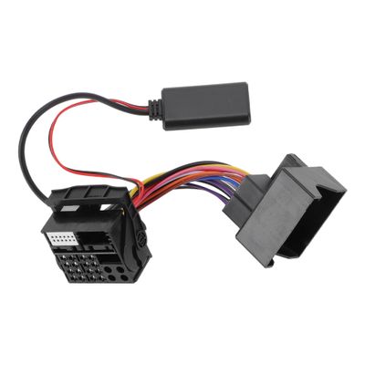 Hihaha Stereo Radio Harness for Audi for Symphony CD/Navigator Bluetooth AUX Adapter Music Cable Convenient 11.5cm 1 PCS Black