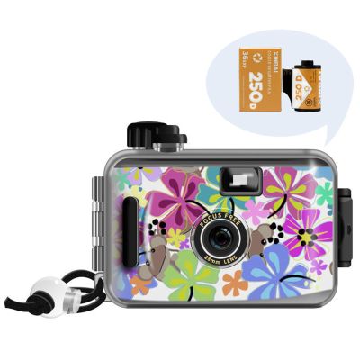 Reusable Film Camera 35mm Reloadable Waterproof Film Camera, One time Imaging, Waterproof Retro Style, Focus Free, Light Weight, Easy to Use (with Film, A)