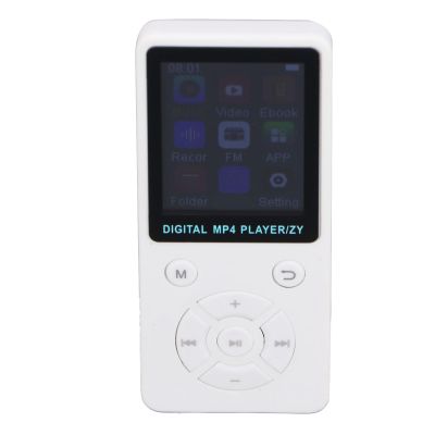 64GB MP3 Player, Bluetooth 5.0 Portable Music Player with 64GB, HiFi Sound MP3 MP4 Player with Speaker Video FM E Book Earphone, Support Up to 128GB (White)