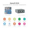youyeetoo FriendlyElec Nanopi R3S Mini Router, 2GB LPDDR4X, 0/32 GB eMMC, RK3566 Soc, OpenWRT with Dual-Gbps Ethernet, for IOT NAS Smart Home Gateway, Portable Travel (2+0GB,with Metal Case) view 3