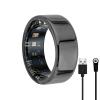 Smart Ring No App Subscription Required with Calorie/Heart Rate/Blood Oxygen/Sleep Monitoring Function Ip68 Waterproof Suitable for Women/Men(Black,11#) view 1